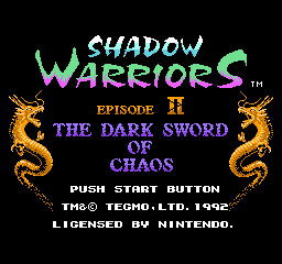 Shadow Warriors Episode II - The Dark Sword of Chaos